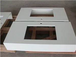 Vanitytops Gloine Criostalaithe Nana Bán Le Imeall Mitered